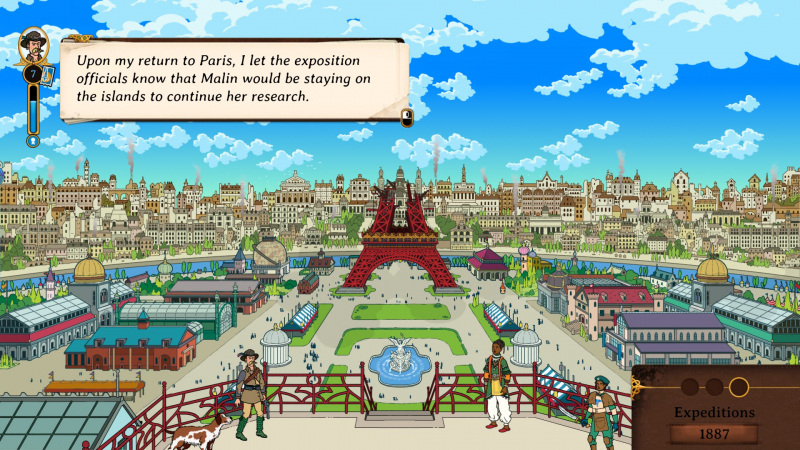 As we roam the jungle in search of antiquities, history is happening in the world: there, the Eiffel Tower is being built