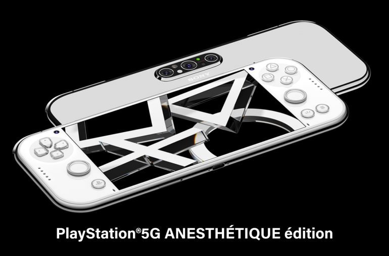 Handheld game console and Sony PlayStation smartphone in one device. Quality renders published