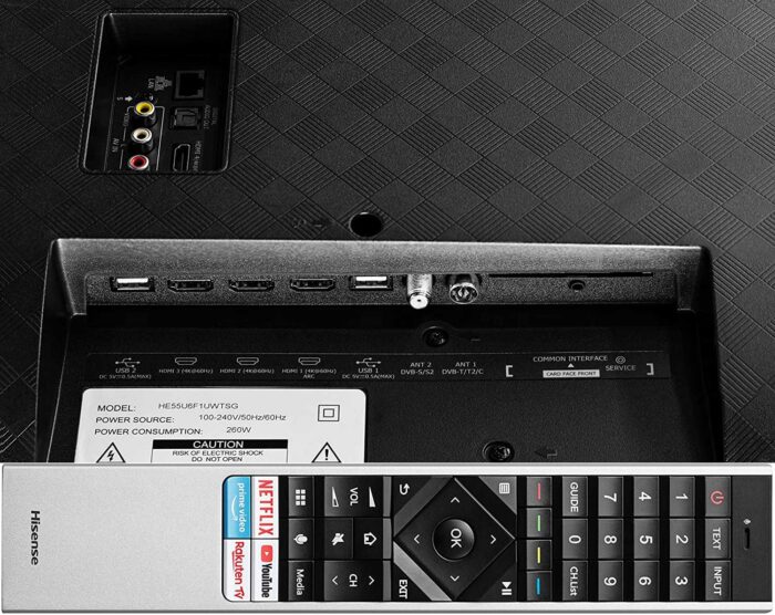 Hisense 55U8QF interfaces