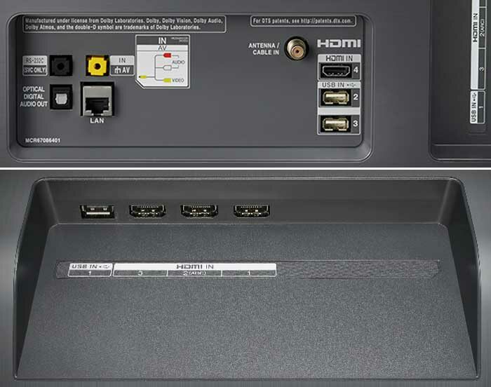 LG OLED65C9 interfaces