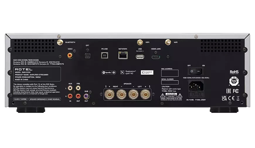   Integrated amplifier with streamer and Rotel RAS-5000 DAC unit