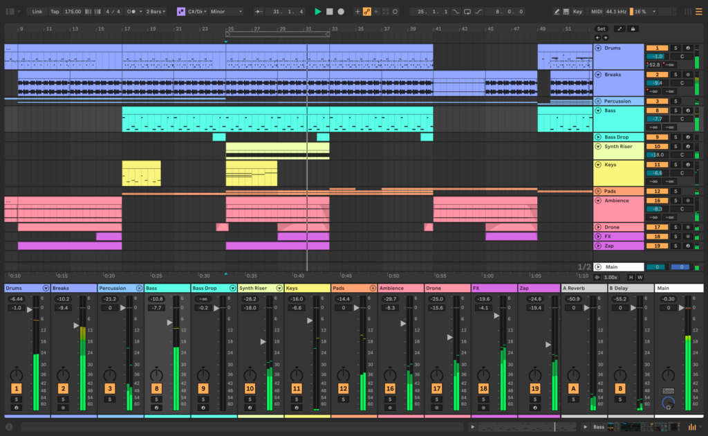 miksher ableton live 12 teper dostupen v okne arrangement view