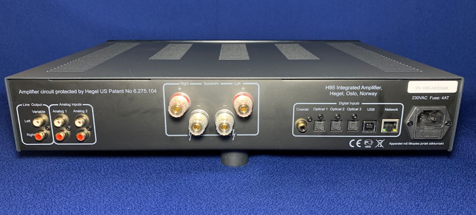 The rear panel is equipped with a large number of not only analog, but also digital outputs