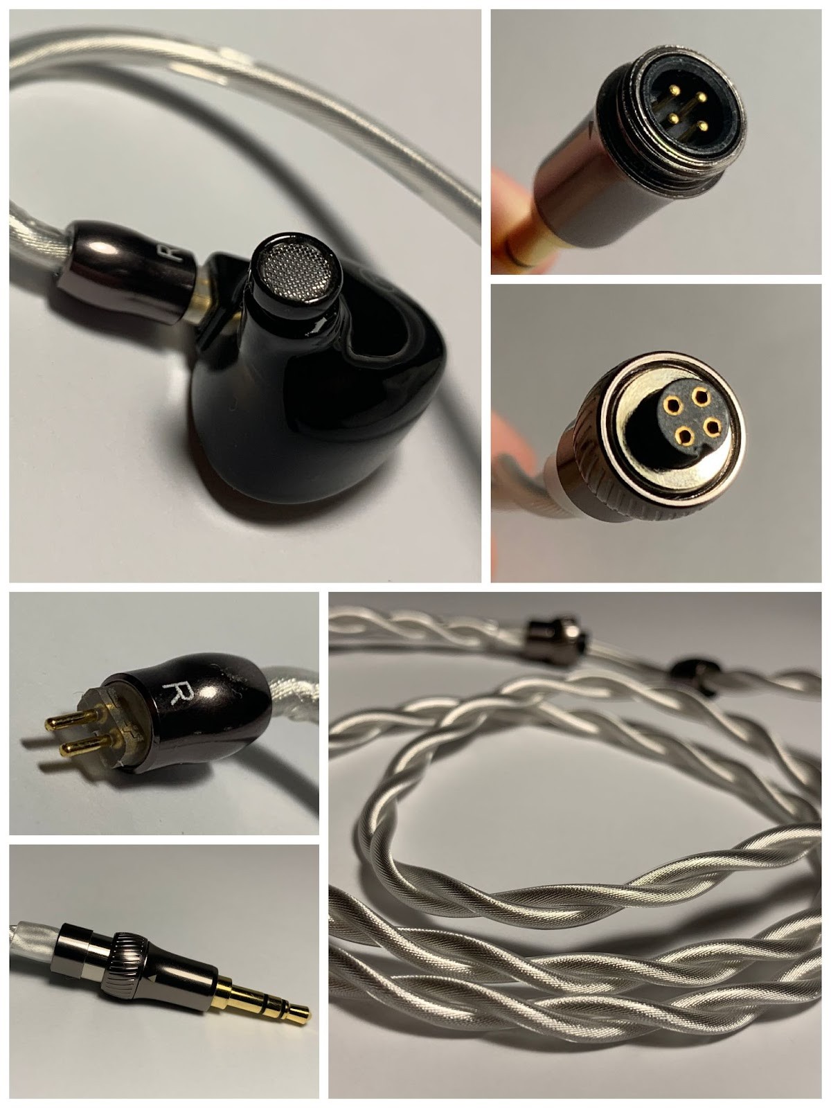 The cable supports a modular design: thanks to the proprietary 4-pin connector, you can easily replace the standard 3.5 mm connector with a balanced 4.4 mm or even digital USB-C. 
