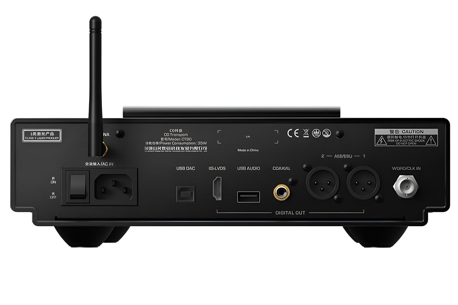 A wide range of digital outputs is provided, including I2S with FPGA logic and ten pinout modes for compatibility with DACs from various manufacturers, coaxial SPDIF, and two AES/EBU outputs.