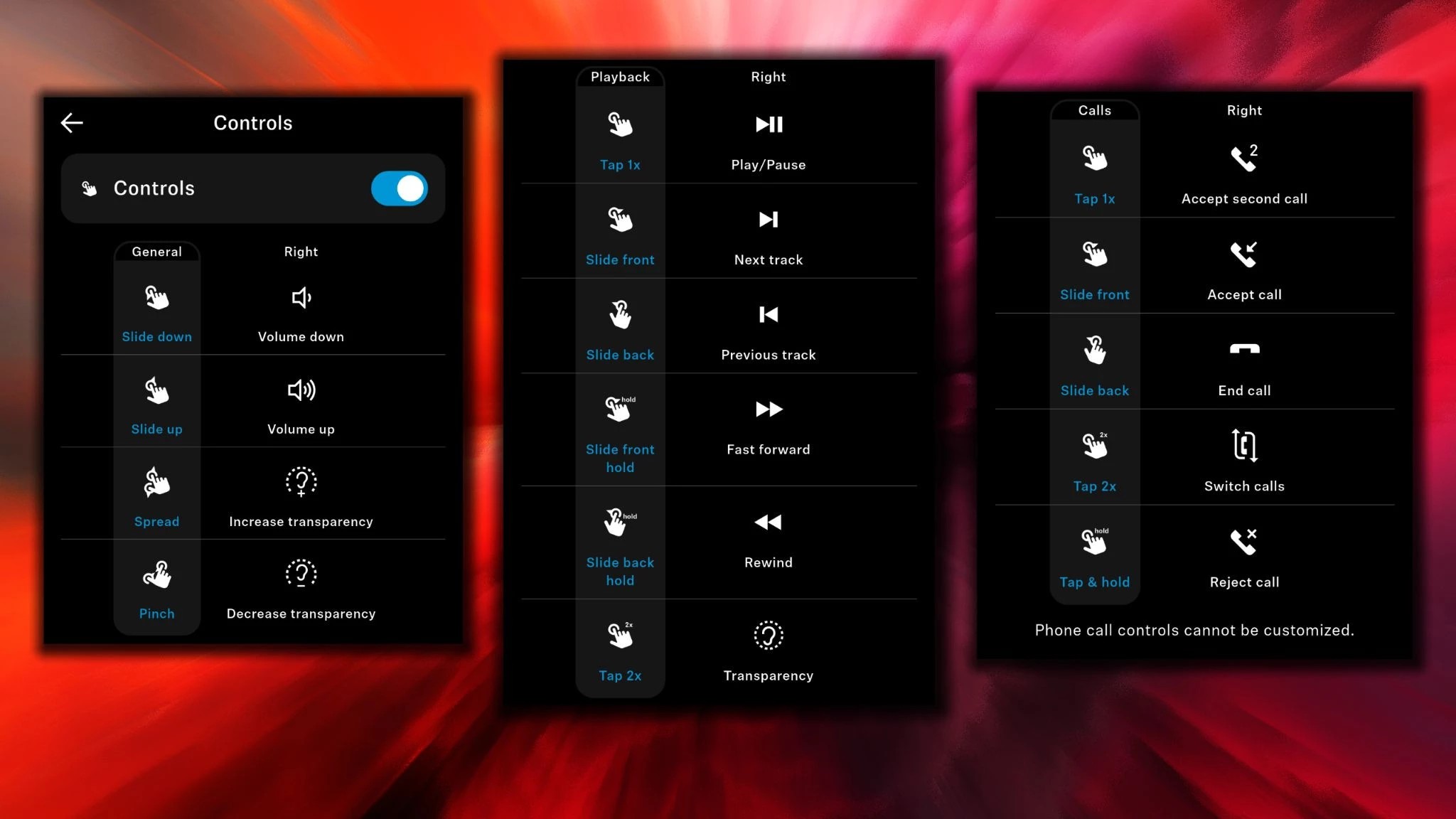  All controls, ports and the touchpad are concentrated on the right cup