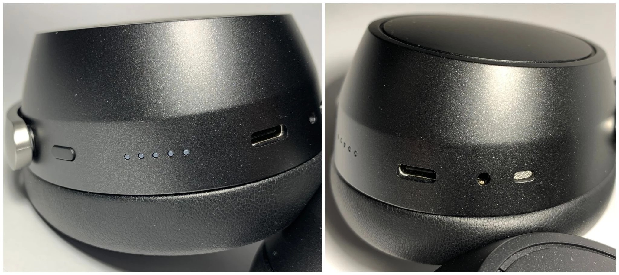 The only physical button is responsible for turning the headphones on/off and entering search mode.