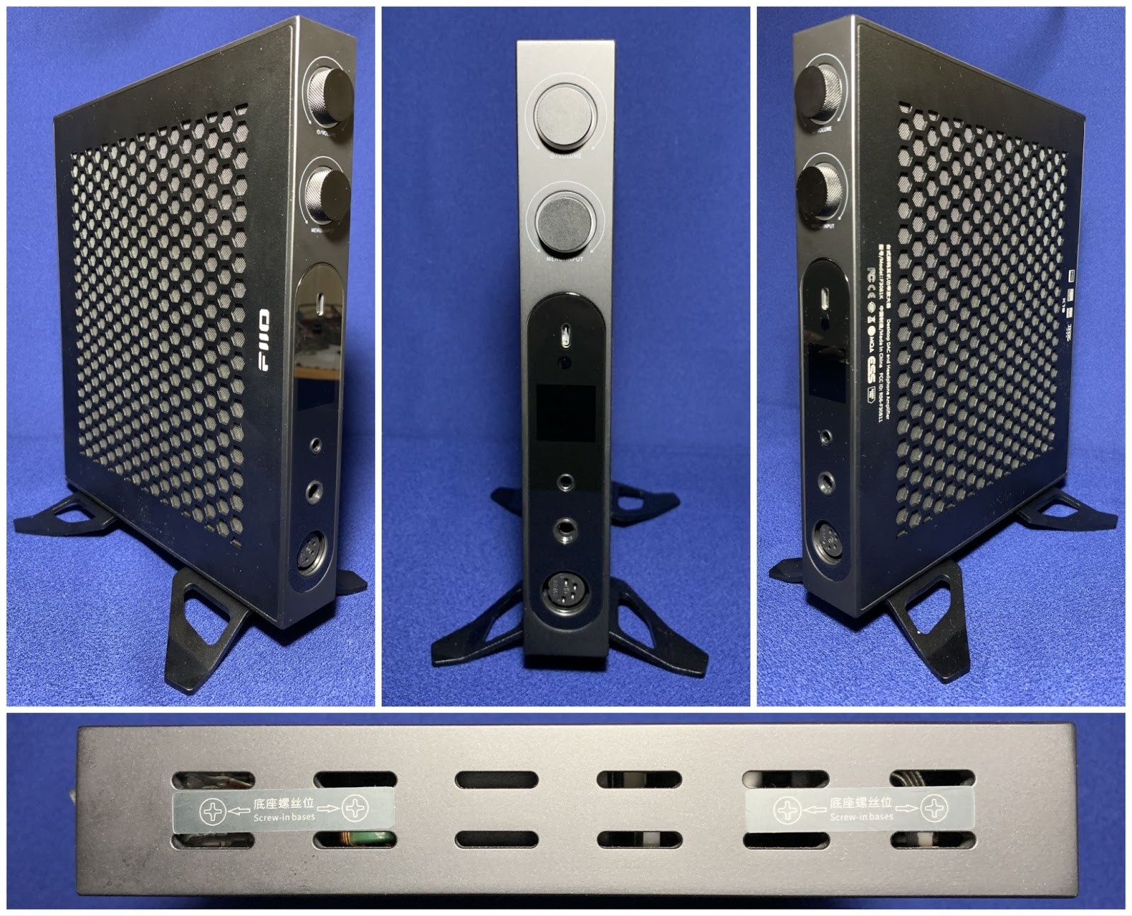 There is also the possibility of vertical placement thanks to the legs that come with the kit. They are screwed with 4 included screws - 2 for each leg (a total of 8 in the kit). 