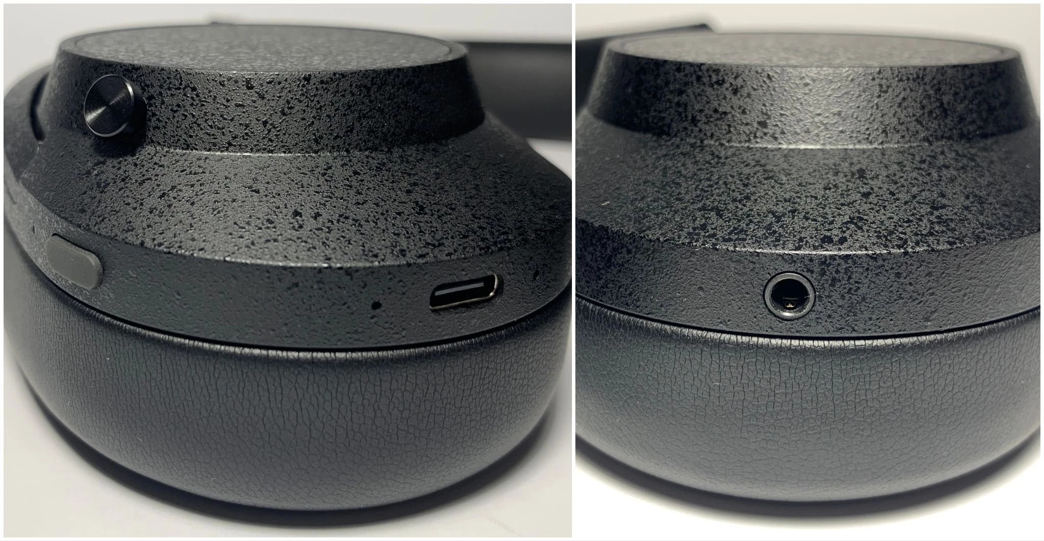 There is nothing on the left cup, except for the 3.5 mm wired connection port. All controls are located on the right cup