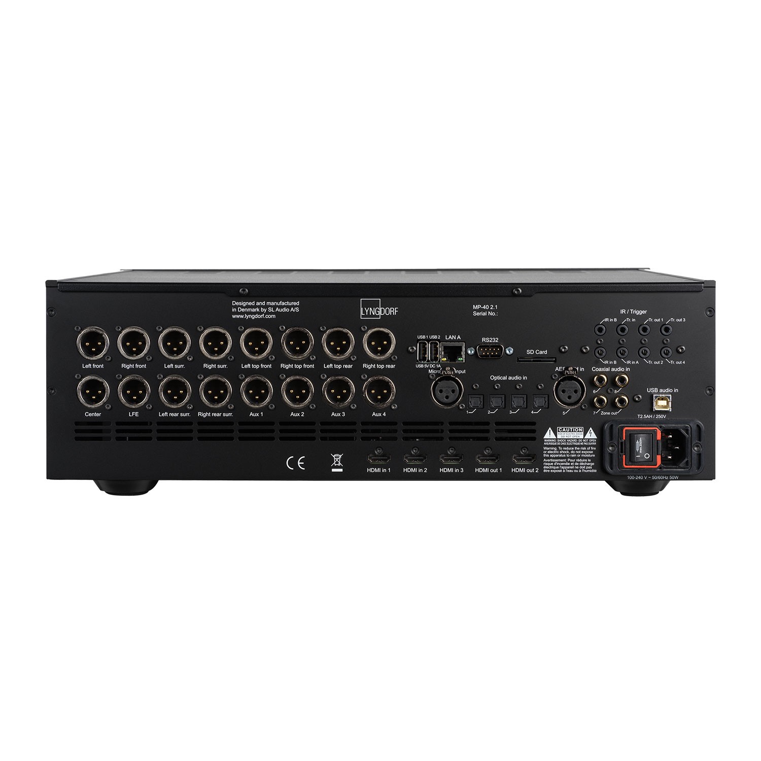 The MP-40 2.1 is a 100% digital 12-channel high-end surround preamplifier/processor, giving you virtually endless possibilities for exploiting today's best audio and video formats, including HDMI 2.1 and 8K, to the fullest. 