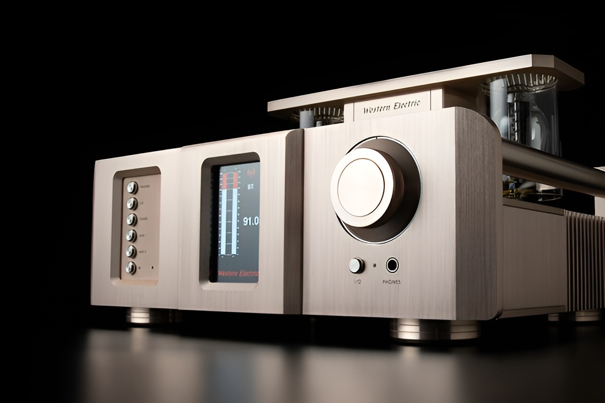 The volume is controlled by a step-log attenuator, consisting of a ladder resistor and relay