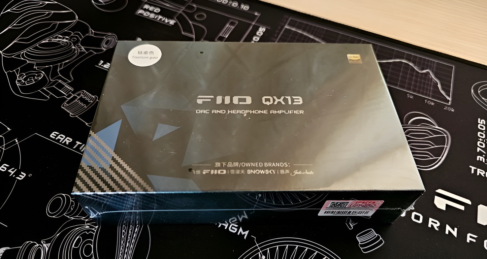 FiiO QX13 comes in a small box made of thick cardboard.