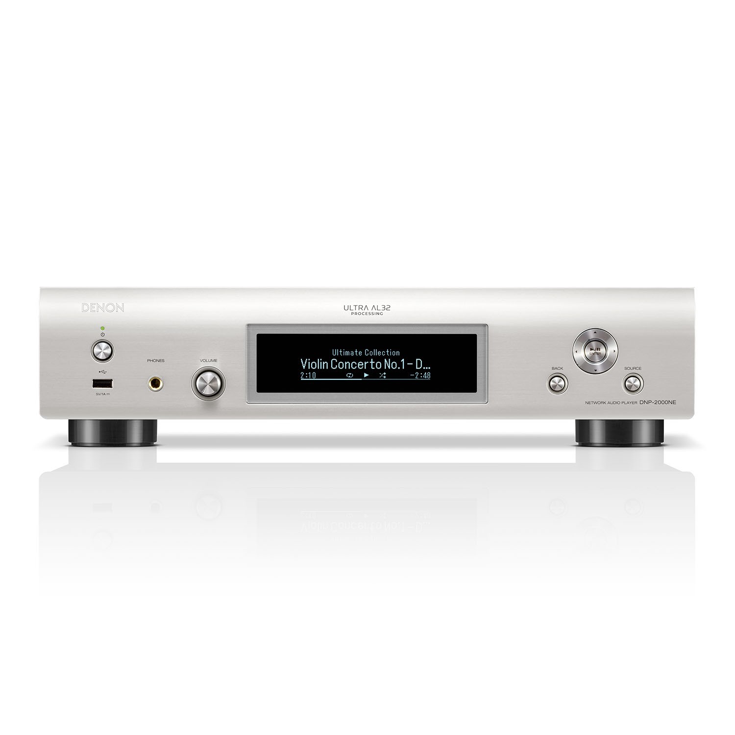 The solid aluminum design with a beautiful front display matches perfectly with Denon's own stereo amplifier PMA-2000NE and CD player DCD-2000NE, but you can of course also use the DNP-2000NE with other Denon stereo amplifiers or similar models from other manufacturers.