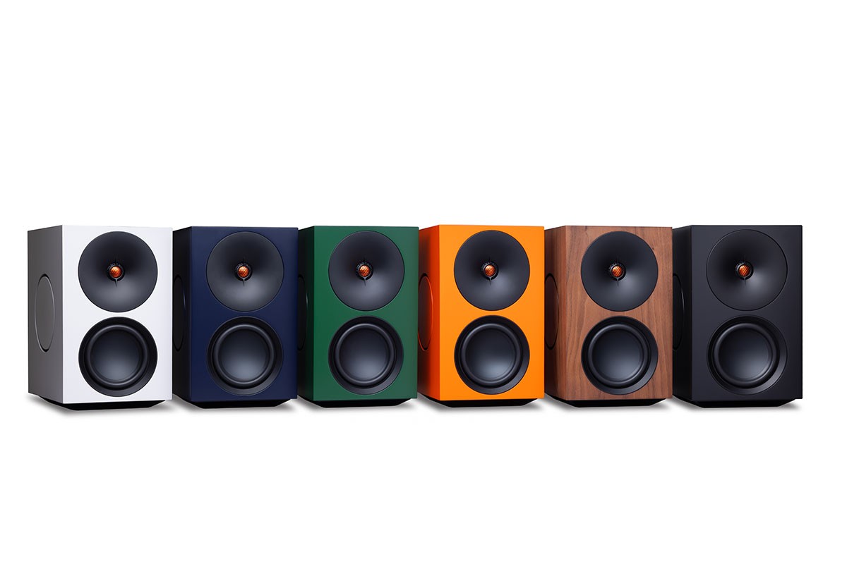 All three models feature a clean, minimalist design language that deliberately departs from classic speaker designs.