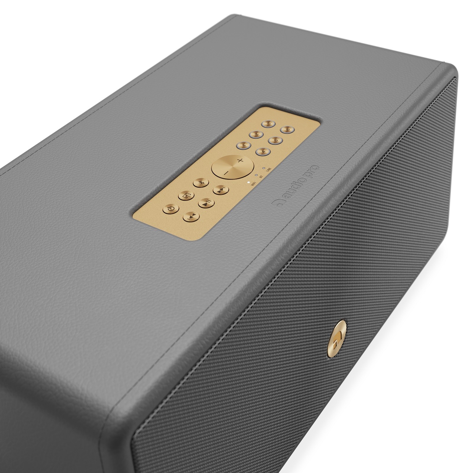 The Drumfire D-2 W can also be used as a standalone speaker with 100 watts of Class D amplification driving two fabric dome tweeters and two 11cm woofers. Together, they deliver what Audio Pro's designers describe as pure hi-fi acoustics with deep, controlled bass and clear highs.