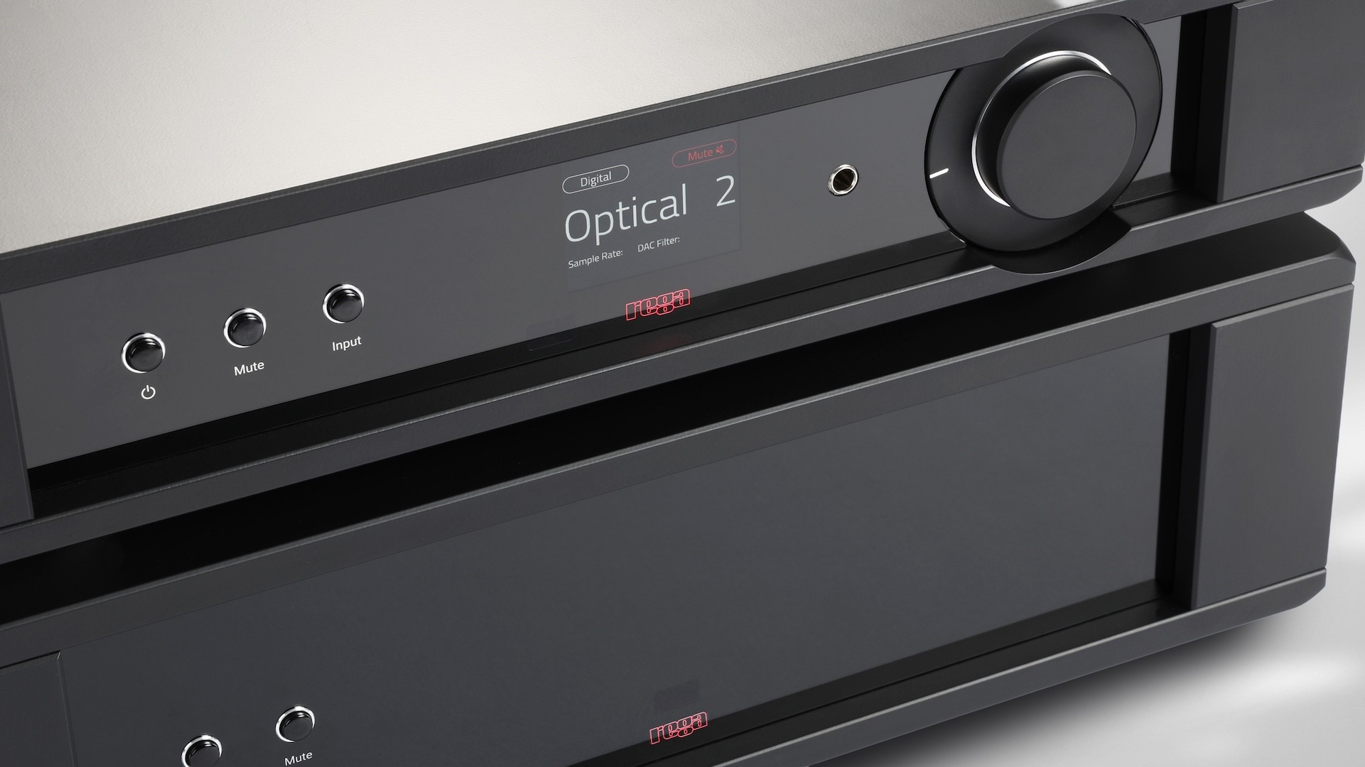 The Rega Mercury (above) has a clear front panel design with an integrated display.