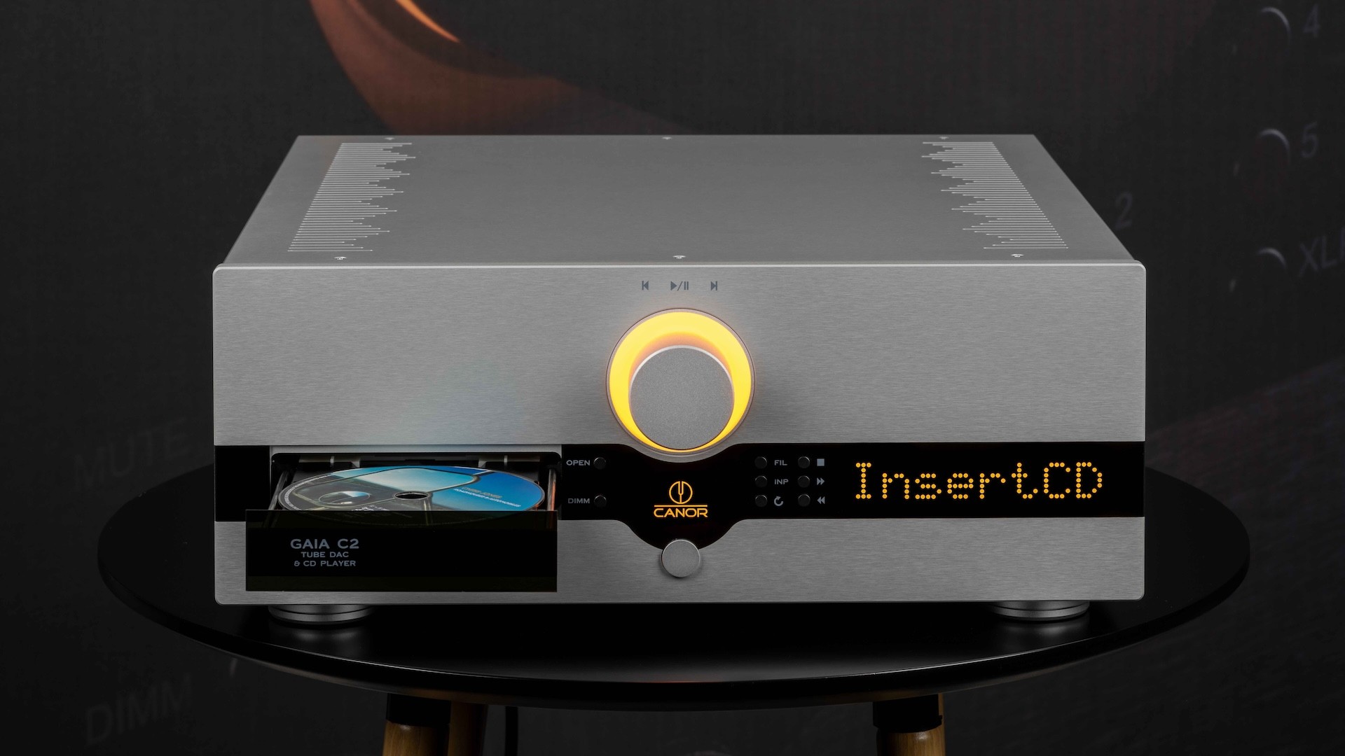 According to Canor, the new Gaia C2 is a DAC with an integrated CD player – as well as dual-mono architecture and a tube stage.