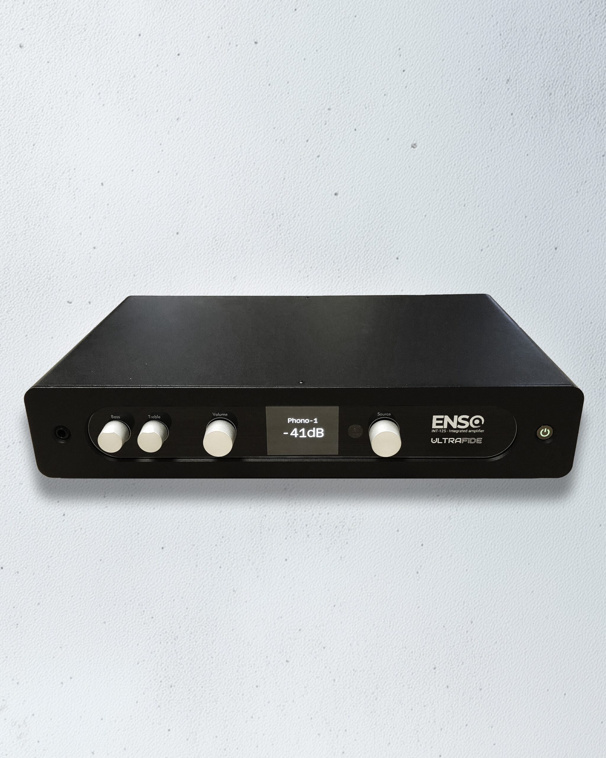The integrated amplifier combines a high-current UltraSigma power stage with a full preamplifier section, adjustable MM phono input, Class AB headphone amplifier, and ±8 dB tone controls designed for precise system tuning.