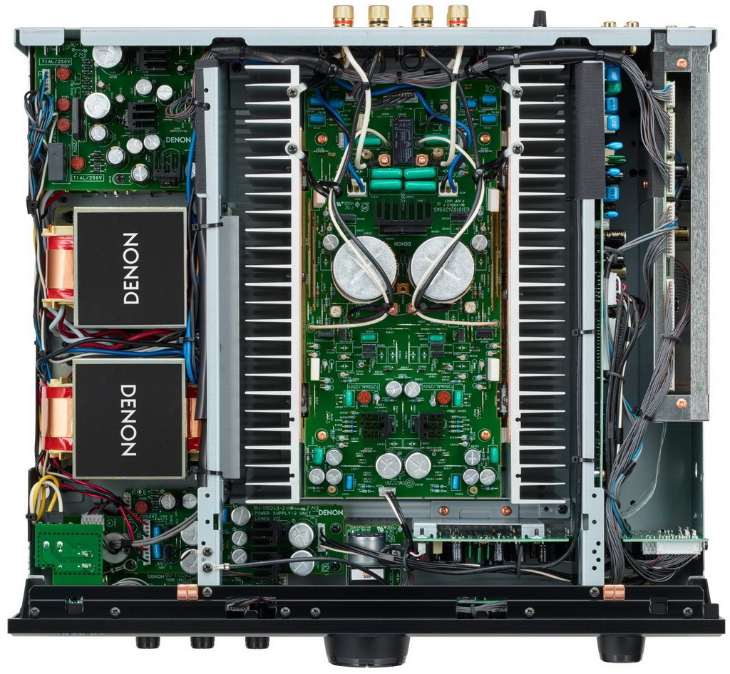 Denon PMA-1700NE: A Modern Classic Integrated Amplifier with Pure Audiophile DNA 10 Inside the PMA-1700NE, dual transformers and carefully separated circuits ensure clean, low-noise performance