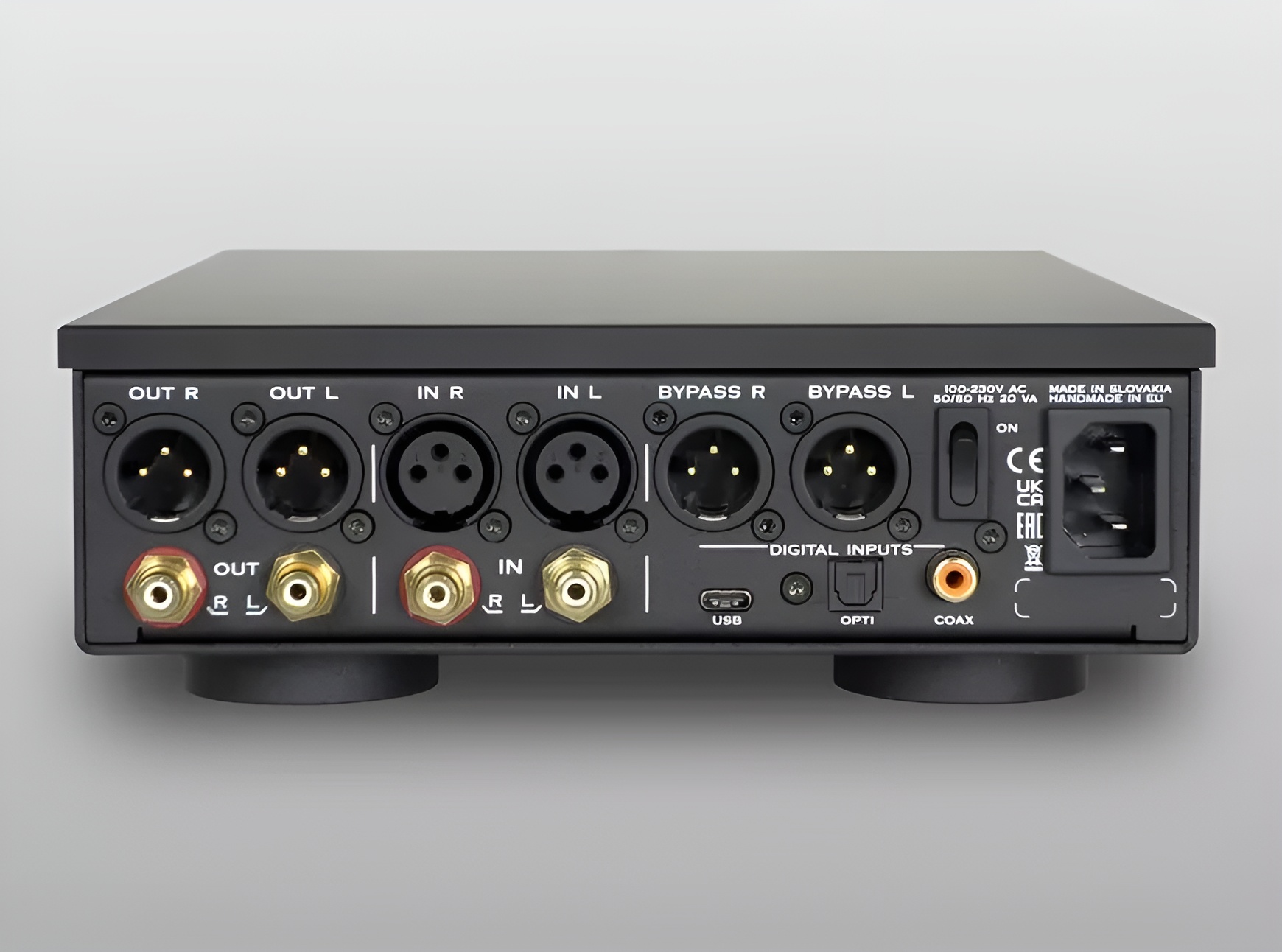 Canor Crius H5S: High-End Headphone Amplifier, DAC and Preamplifier in One Elegant Package 9 Built around ESS ES9038Q2M DAC chips and a fully balanced signal path, the Crius H5S is engineered to deliver exceptional clarity, detail, and musical realism.