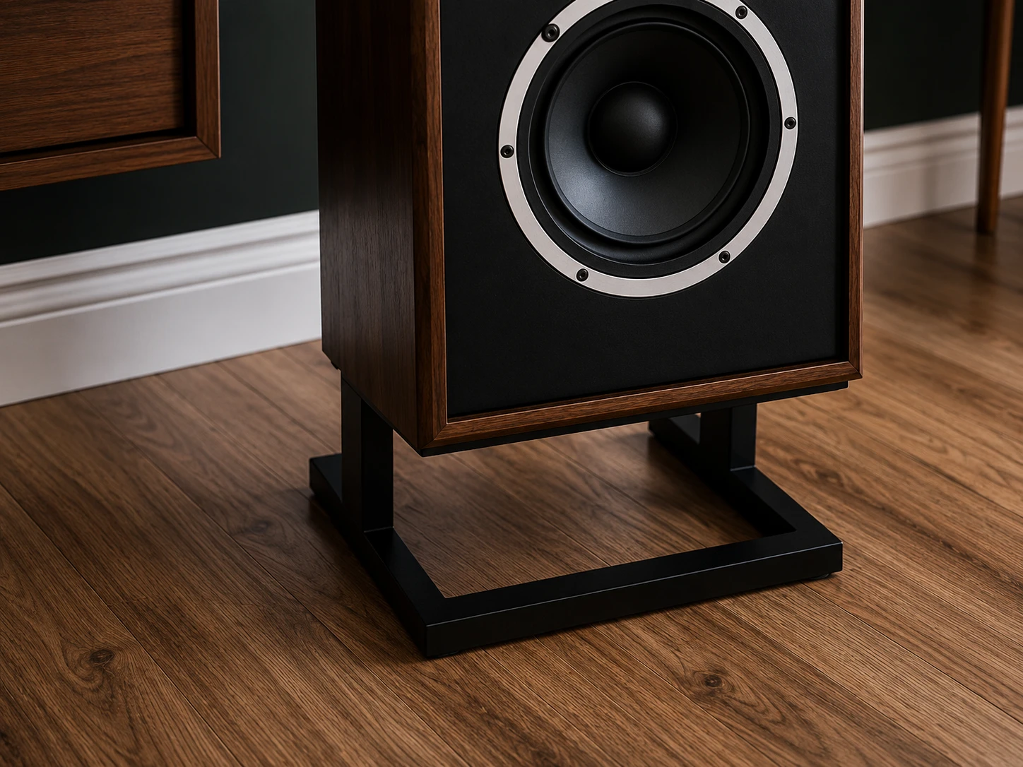 The claimed frequency range is 46 Hz–20 kHz with a ±3 dB deviation, and low-frequency extension reaches -10 dB down to 35 Hz.