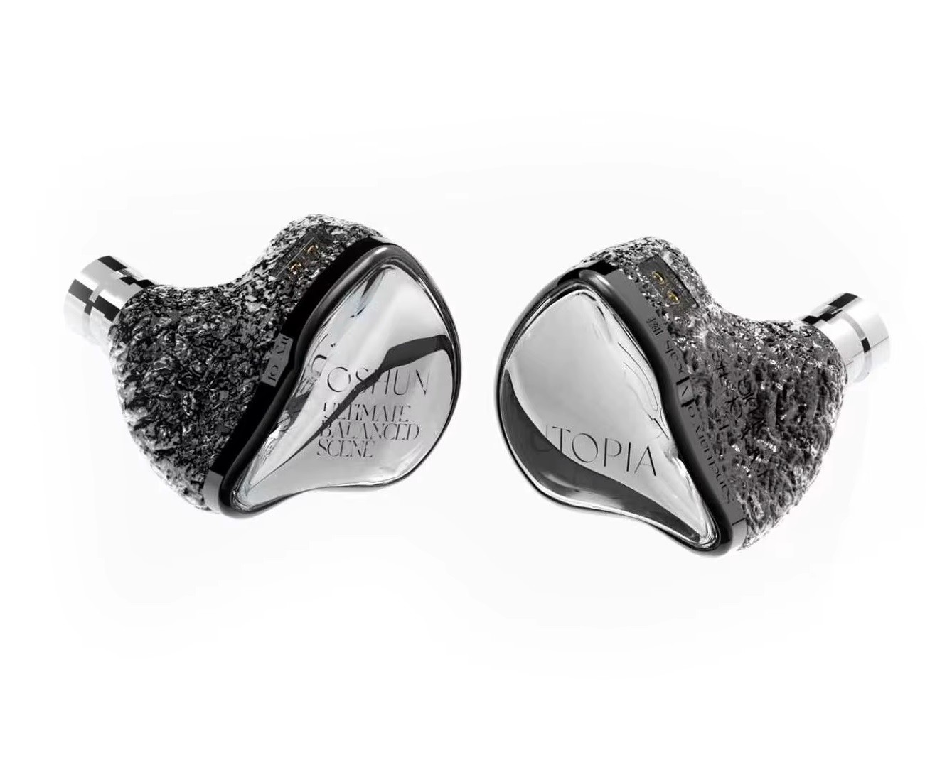 EarAcoustic's New OSHUN-LTD Earphones Pack Tesla Driver Tech Into a Lightweight Design 8 The housings are crafted from 6063 aluminum alloy. The outer panels feature a textured, meteorite-like surface, electroplated paint, and a transparent protective coating.