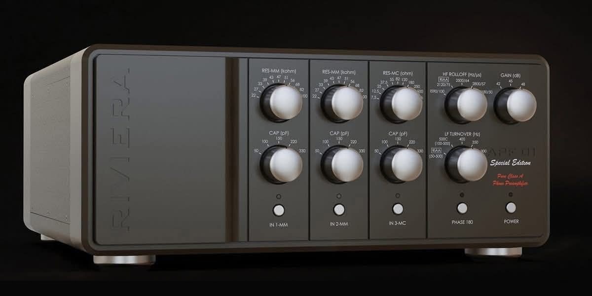 Riviera Audio Labs APF 01 SE: Adjustable Audiophile Phono Preamp 8 The new Riviera Audio Labs APF 01 SE features extensive front-panel controls, suggesting wide compatibility with both MM and MC cartridges.